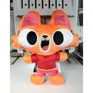 Lingokids plush Handmade Lisa Orange Cat 8.5" Tall safe Personalizable Adorable